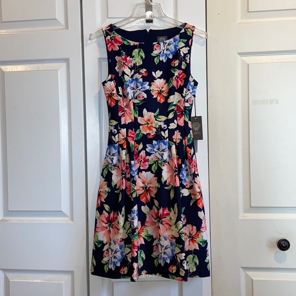 Vince Camuto Fit and Flare Floral Print Dress